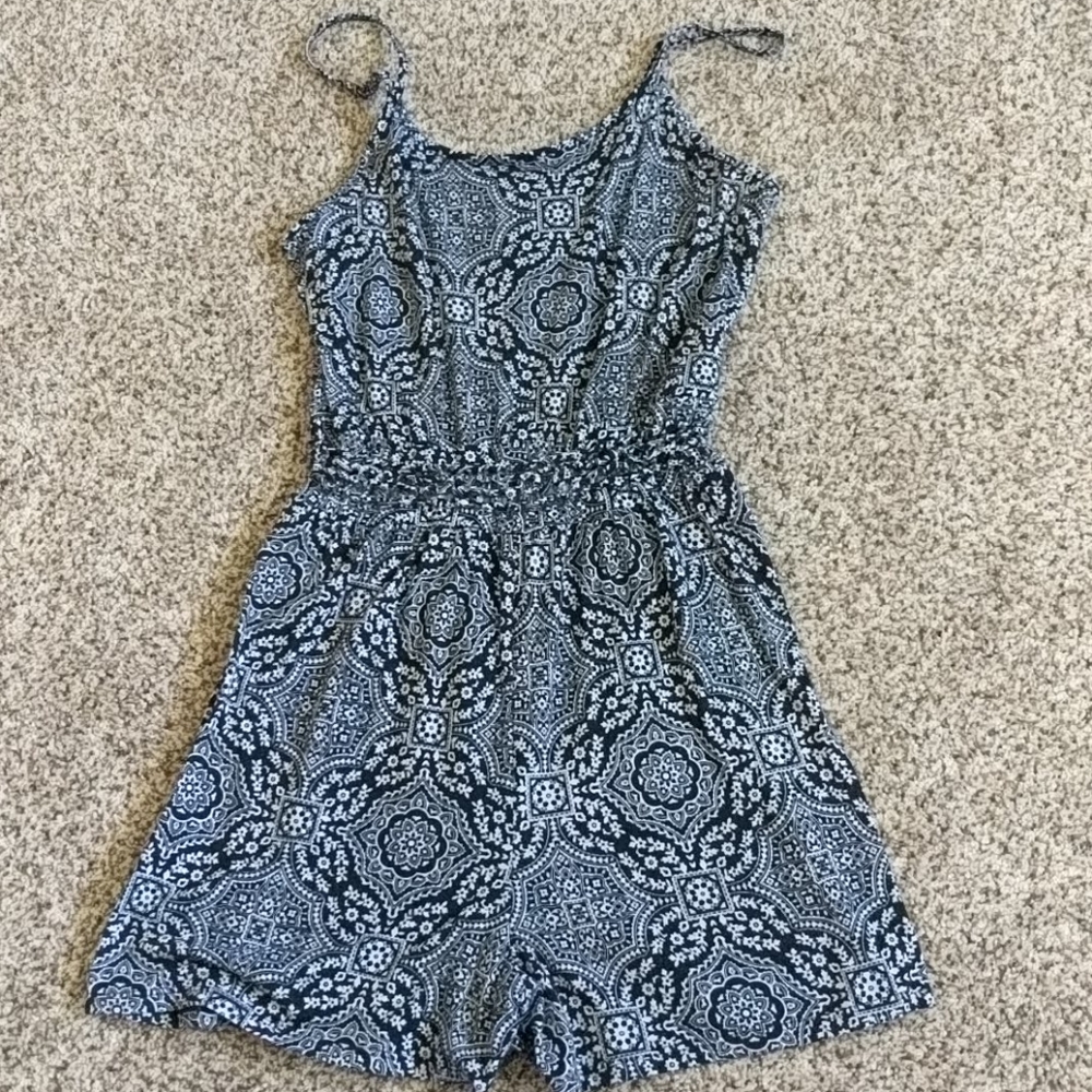 Black Floral Romper